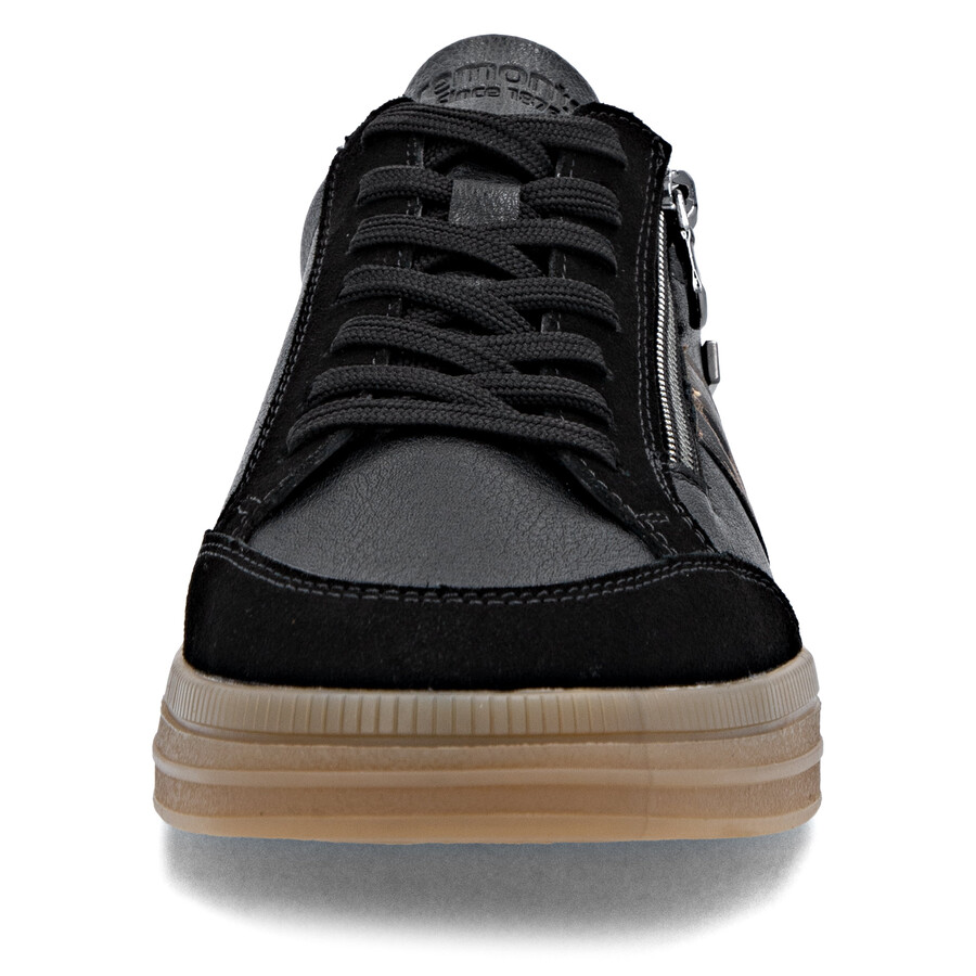 zapatos negros con cremallera para mujer remonte d2c04-03