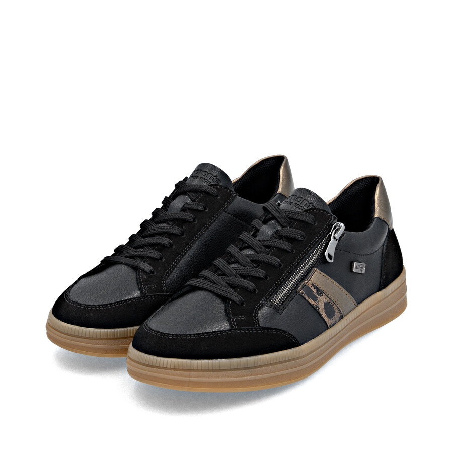 zapatos negros con cremallera para mujer remonte d2c04-03