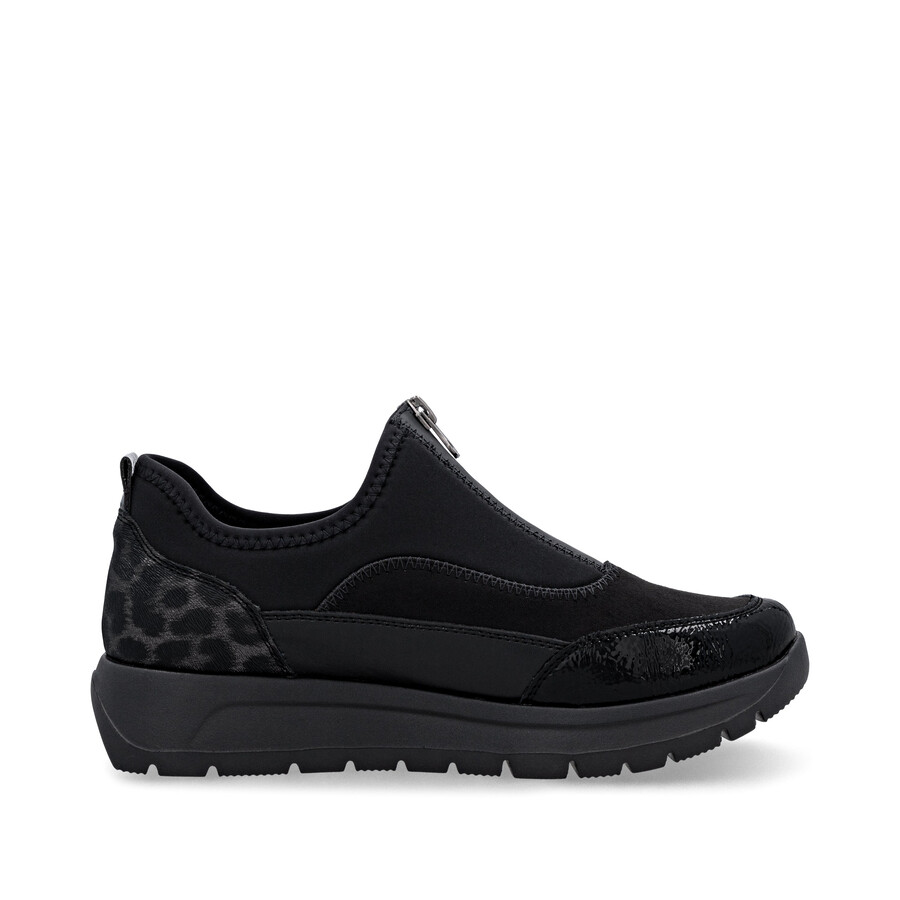 zapatos negros con cremallera para mujer remonte d2v01-04