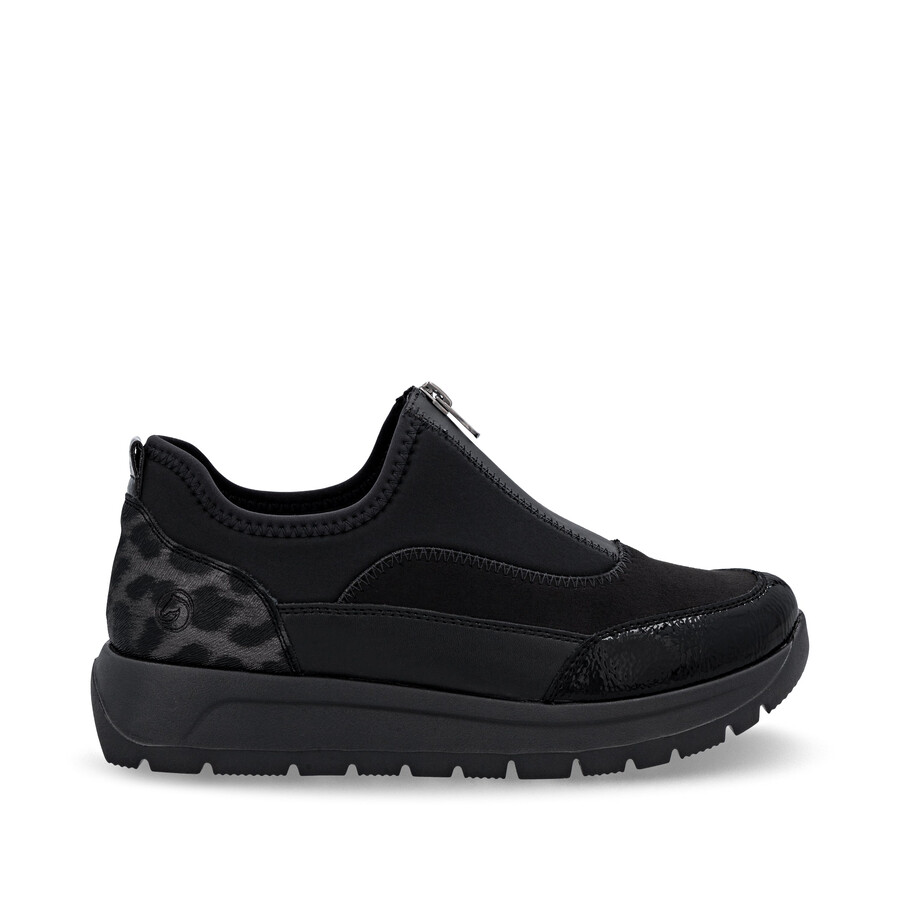 zapatos negros con cremallera para mujer remonte d2v01-04
