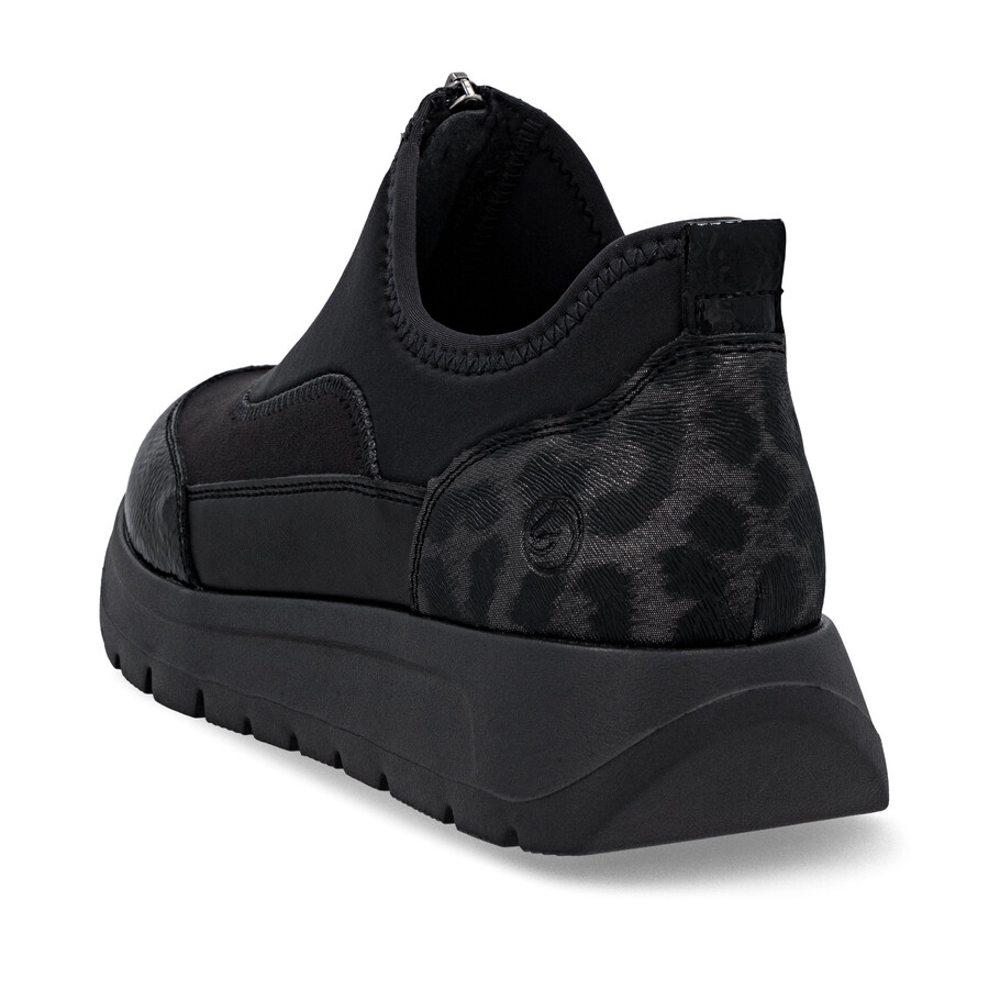 zapatos negros con cremallera para mujer remonte d2v01-04