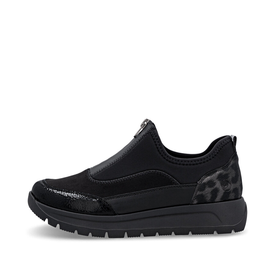 zapatos negros con cremallera para mujer remonte d2v01-04
