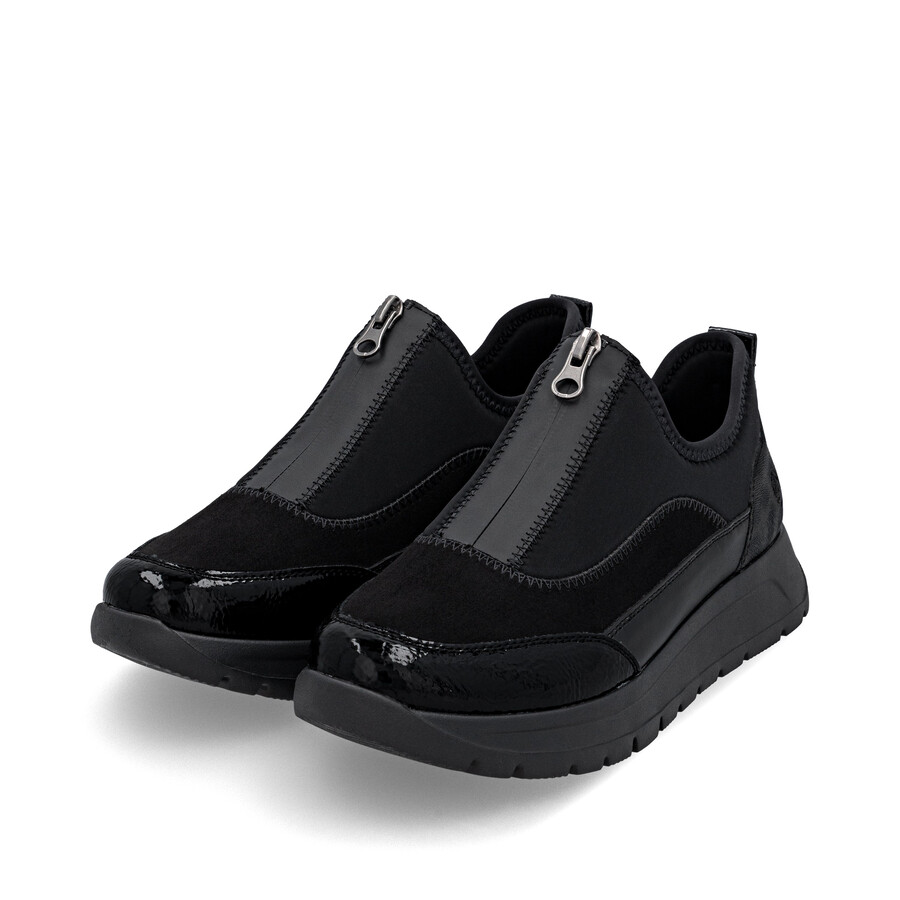 zapatos negros con cremallera para mujer remonte d2v01-04