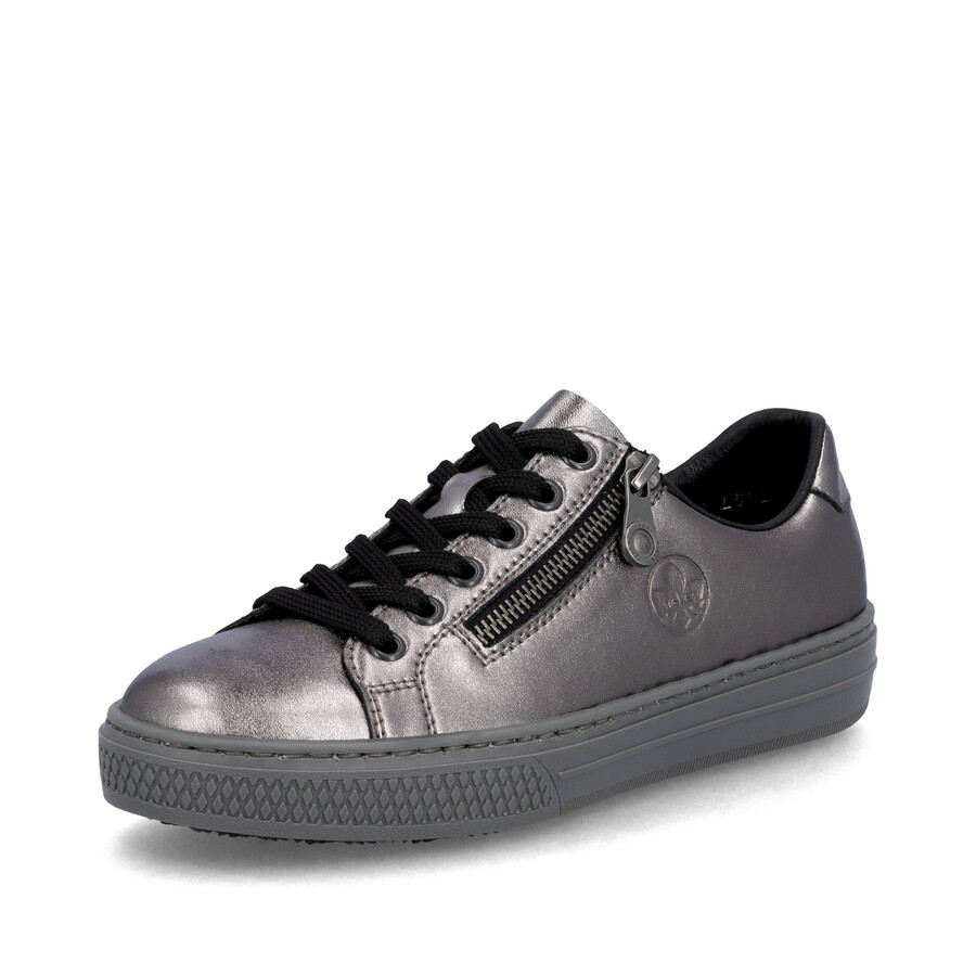 zapatos con cremallera en plataplatino para mujer rieker l59l1-90