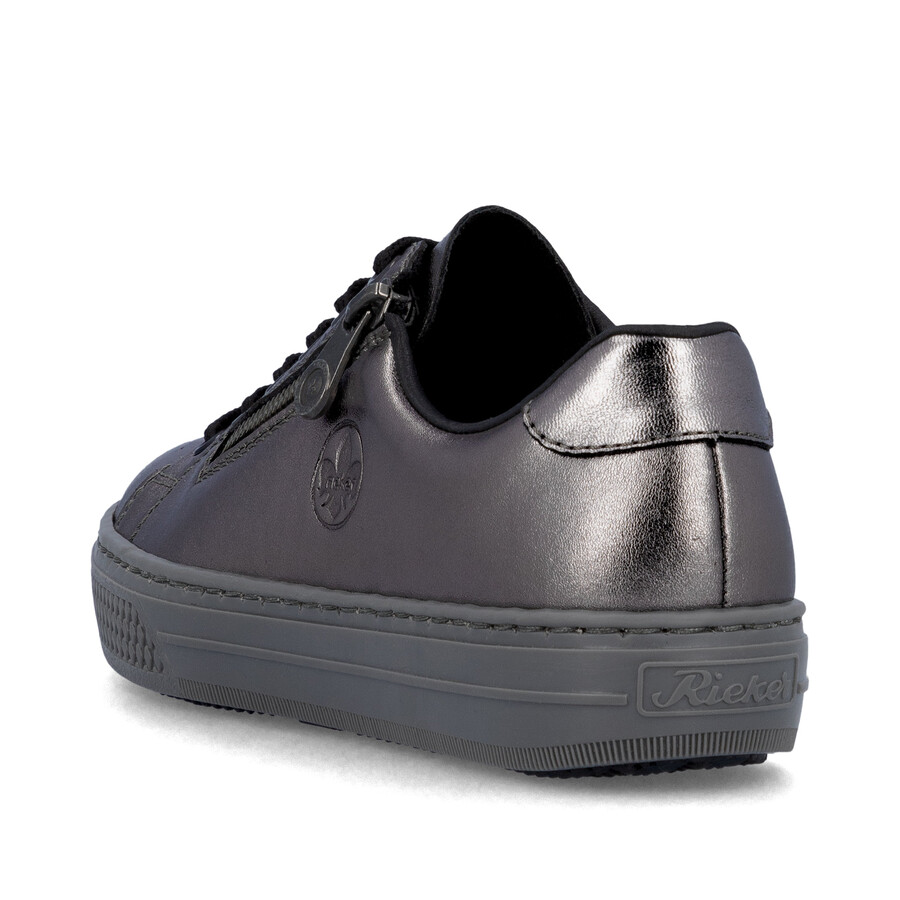 zapatos con cremallera en plataplatino para mujer rieker l59l1-90