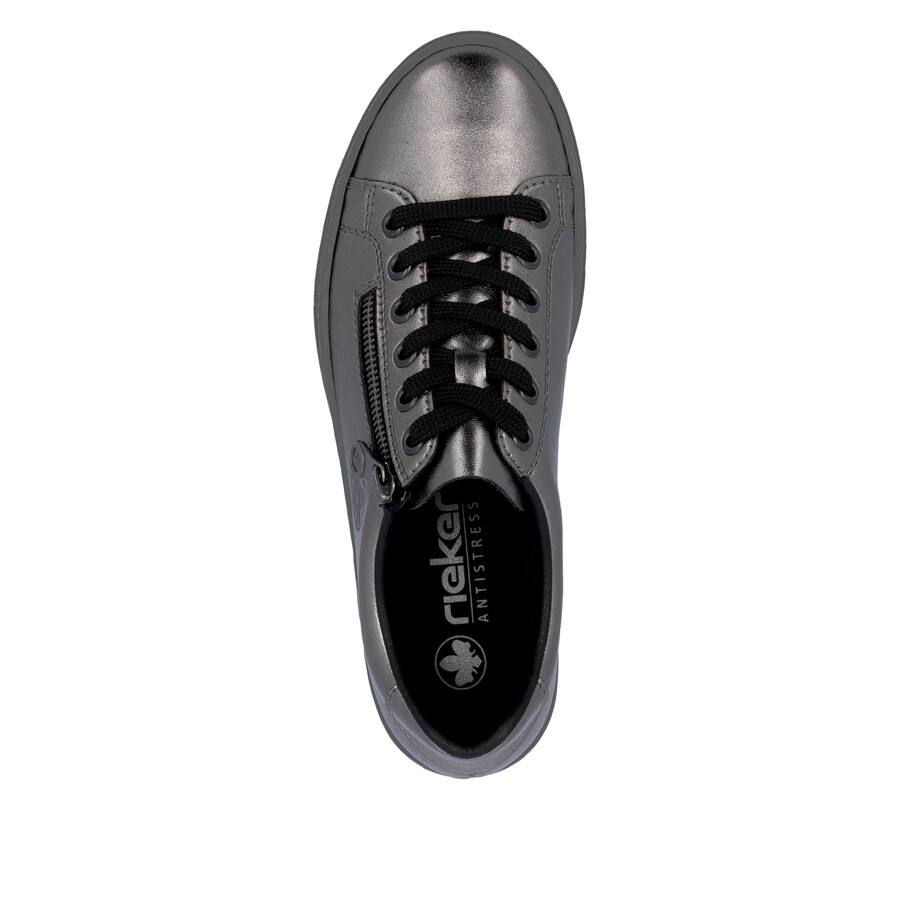 zapatos con cremallera en plataplatino para mujer rieker l59l1-90