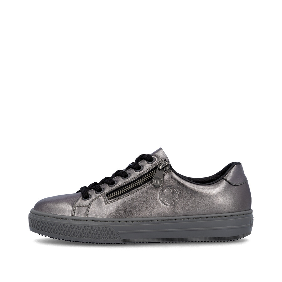 zapatos con cremallera en plataplatino para mujer rieker l59l1-90