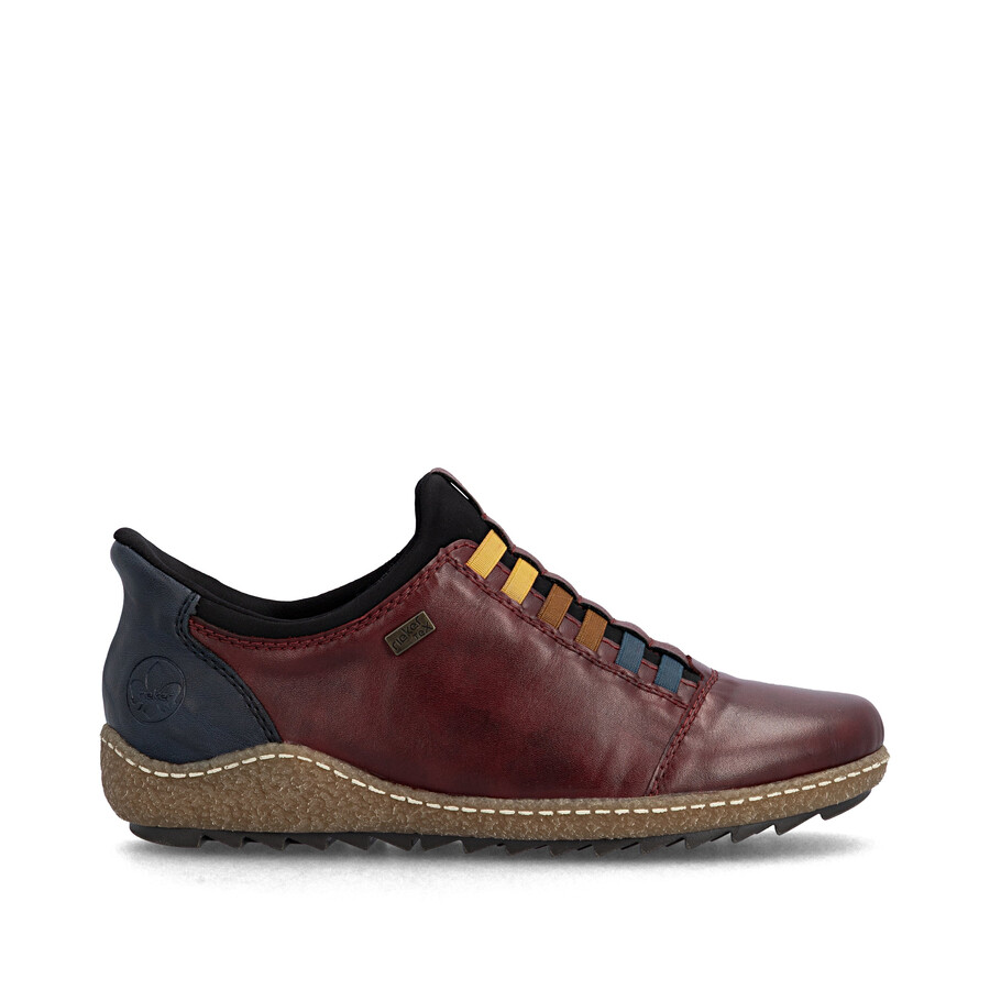 zapatos rojos con elástico para mujer rieker l7562-35