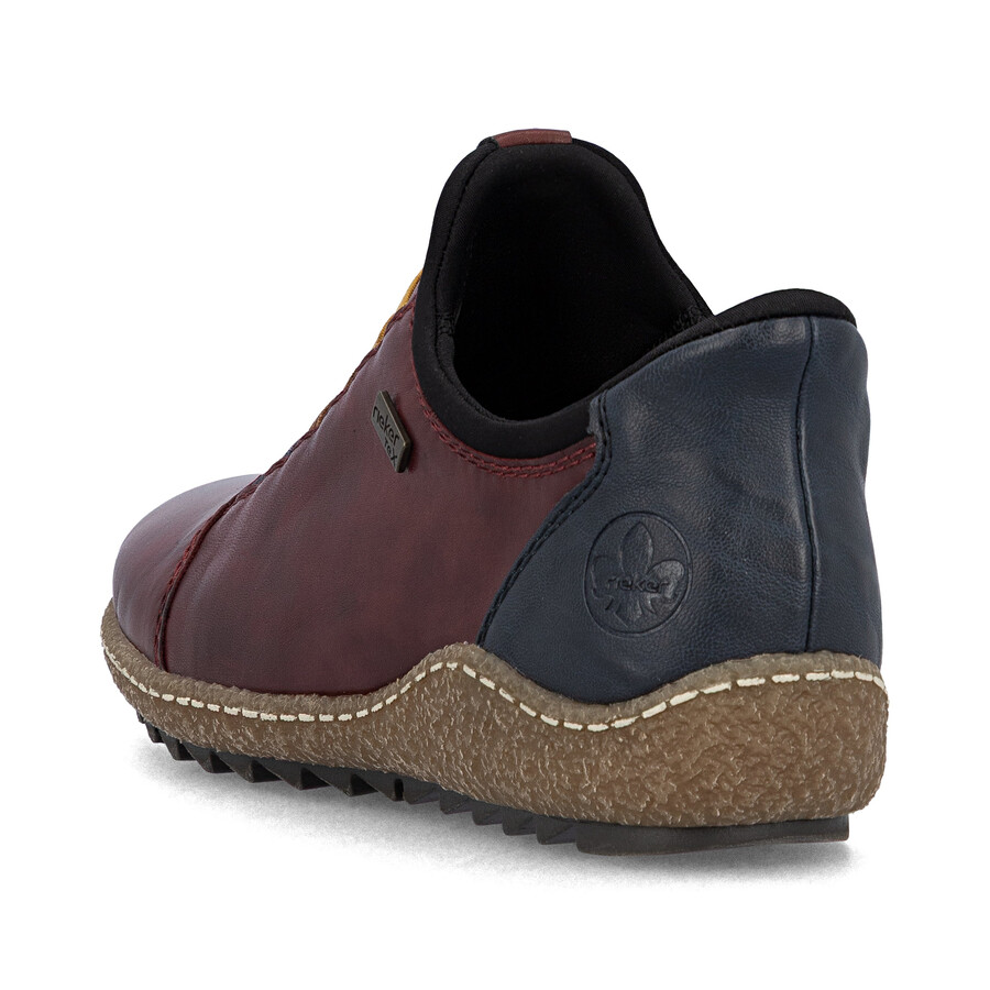 zapatos rojos con elástico para mujer rieker l7562-35