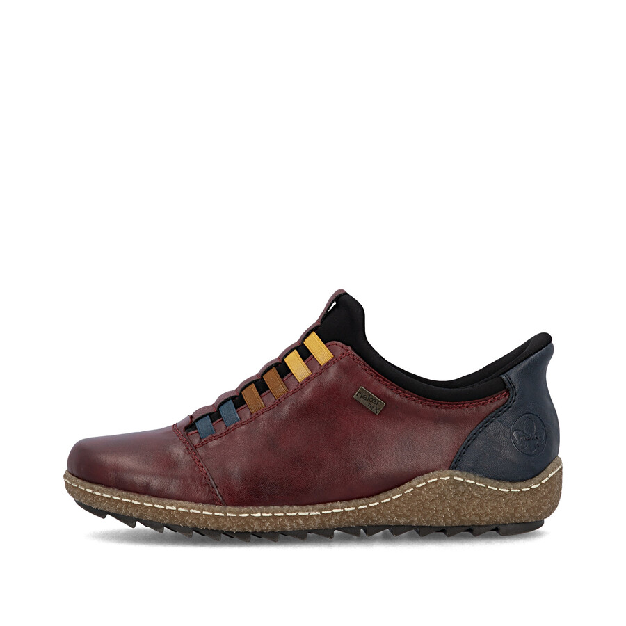 zapatos rojos con elástico para mujer rieker l7562-35