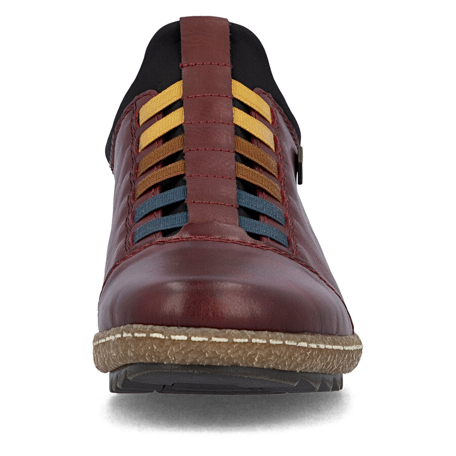 zapatos rojos con elástico para mujer rieker l7562-35