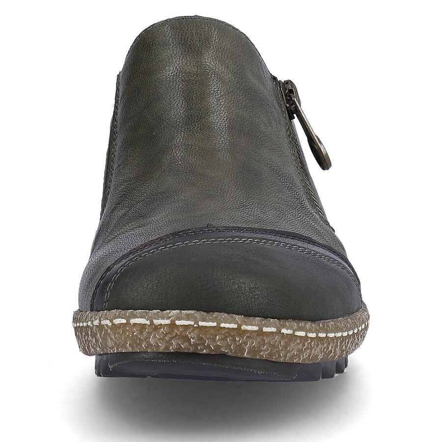 zapatos verdes con cremallera para mujer rieker l7571-54