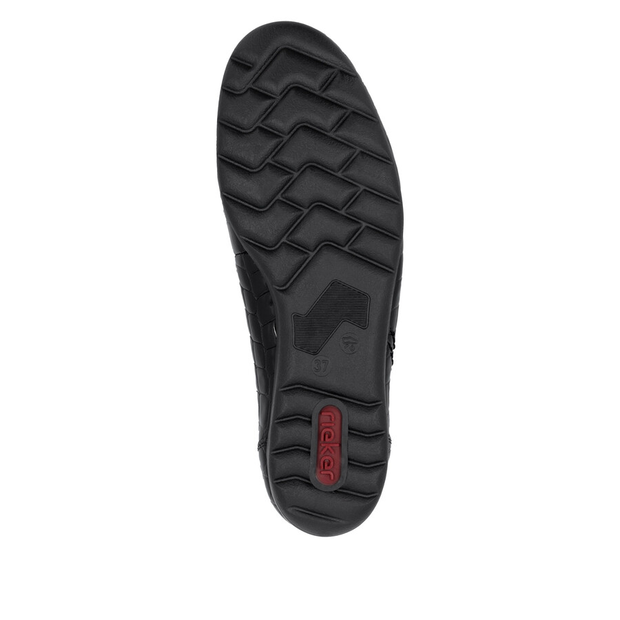 zapatos negros sin cordones para mujer rieker l9350-01
