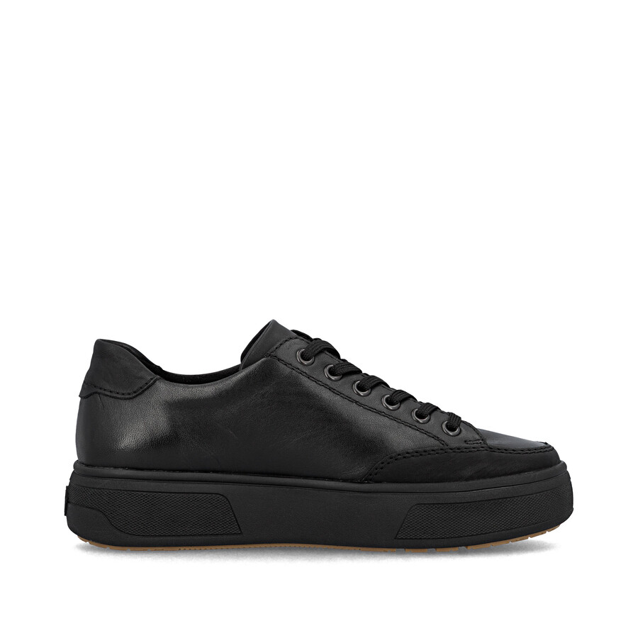 zapatos negros con cremallera para mujer rieker m7711-00