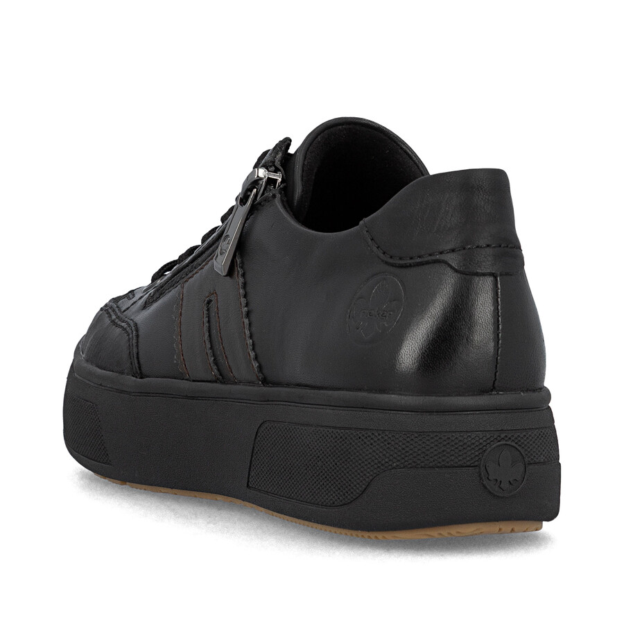 zapatos negros con cremallera para mujer rieker m7711-00