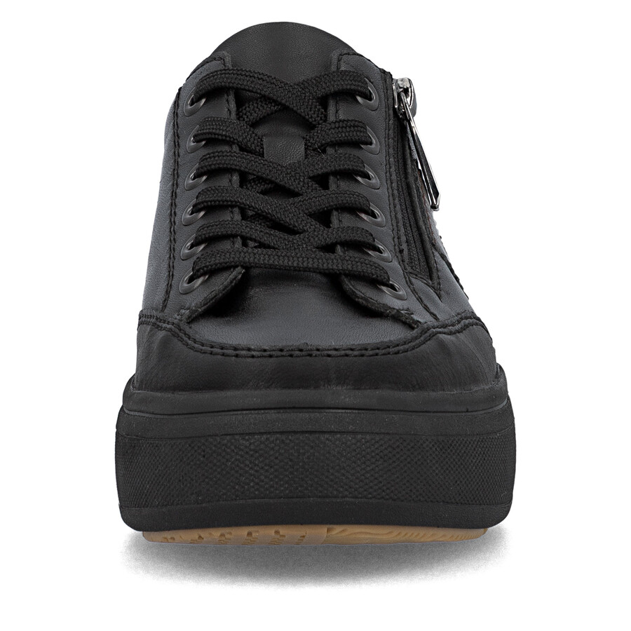 zapatos negros con cremallera para mujer rieker m7711-00