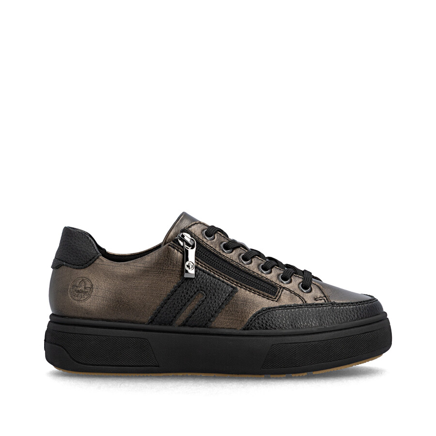 zapatos marrones con cremallera para mujer rieker m7711-25
