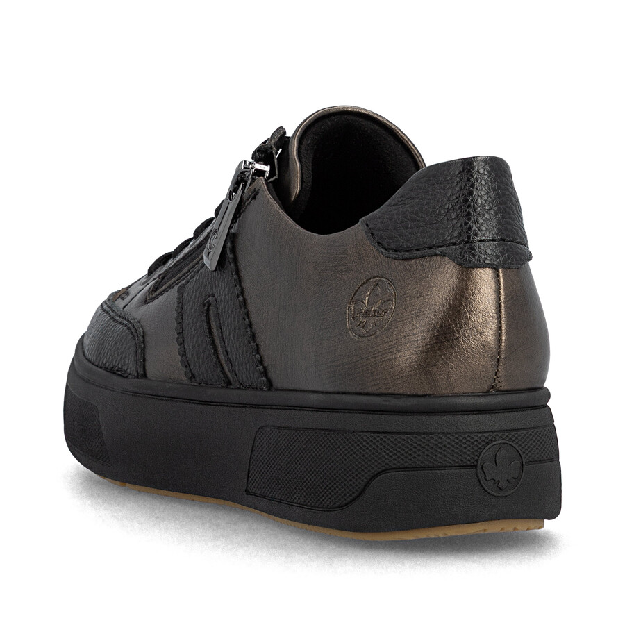 zapatos marrones con cremallera para mujer rieker m7711-25