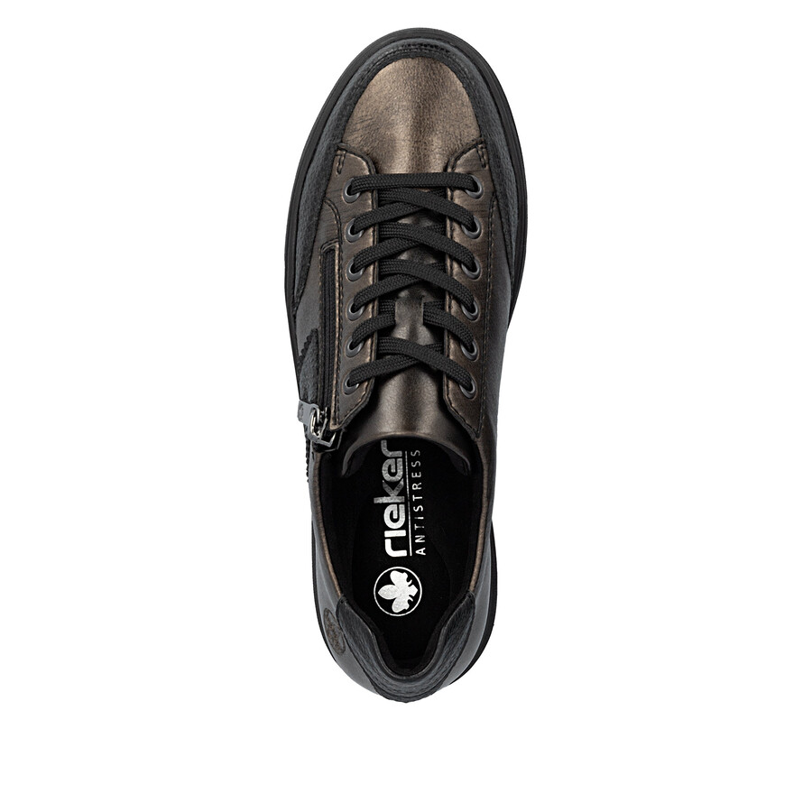 zapatos marrones con cremallera para mujer rieker m7711-25