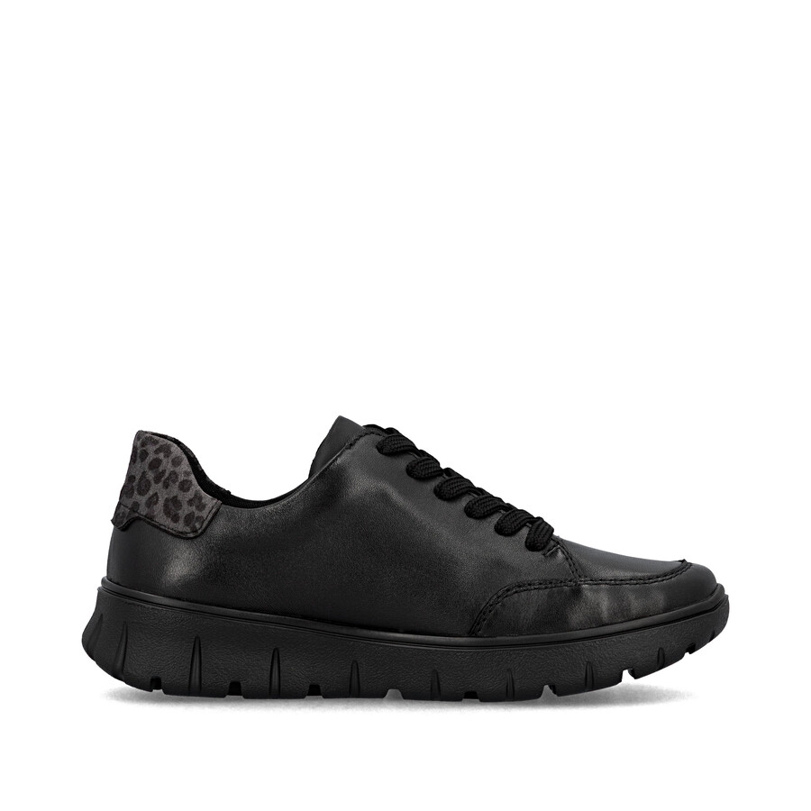 zapatos negros con cremallera para mujer rieker n1301-01
