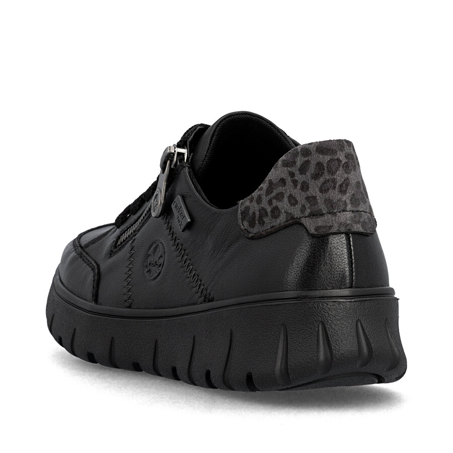 zapatos negros con cremallera para mujer rieker n1301-01