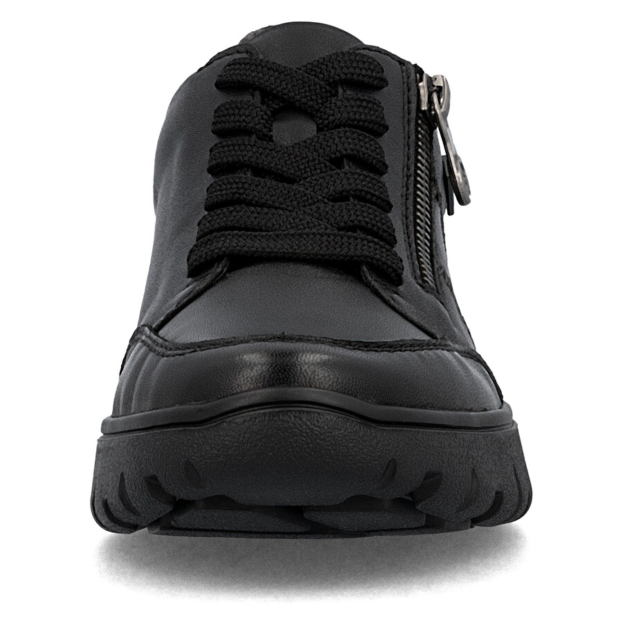 zapatos negros con cremallera para mujer rieker n1301-01