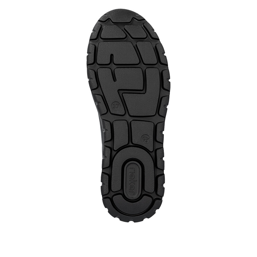 zapatos negros con cremallera para mujer rieker n1301-01