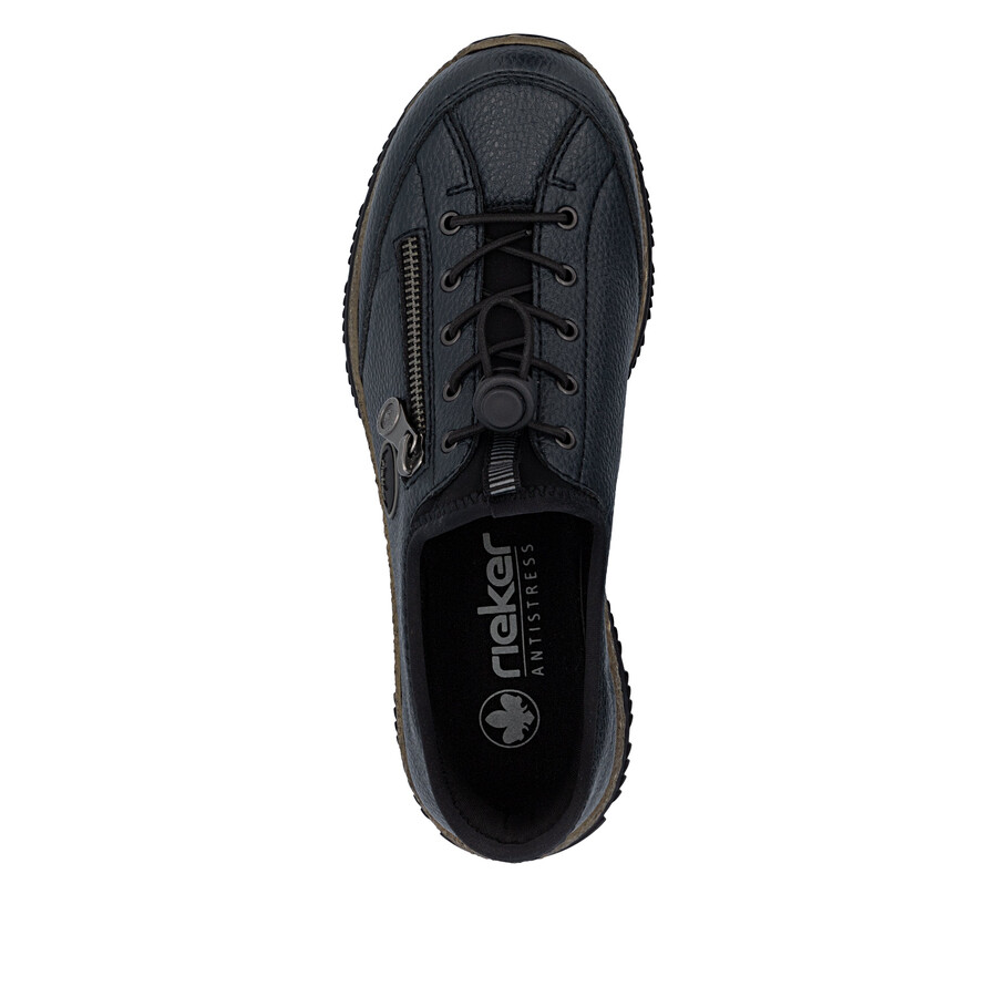 zapatos elásticos azules para mujer rieker n3267-15