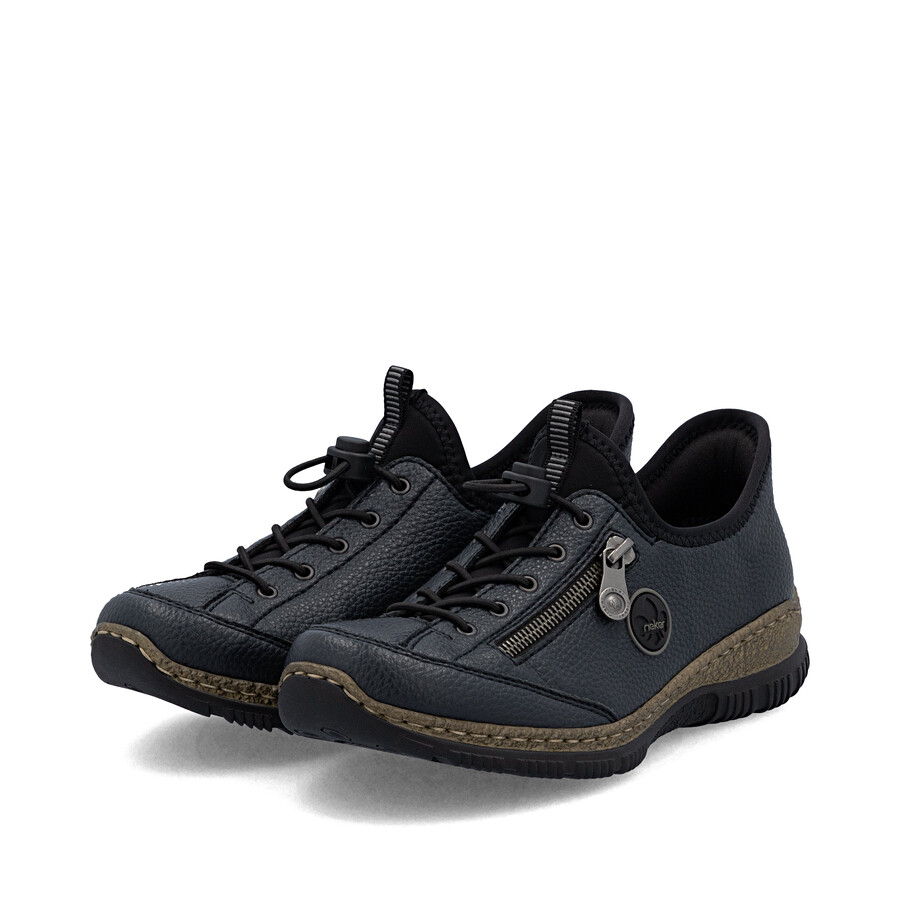 zapatos elásticos azules para mujer rieker n3267-15