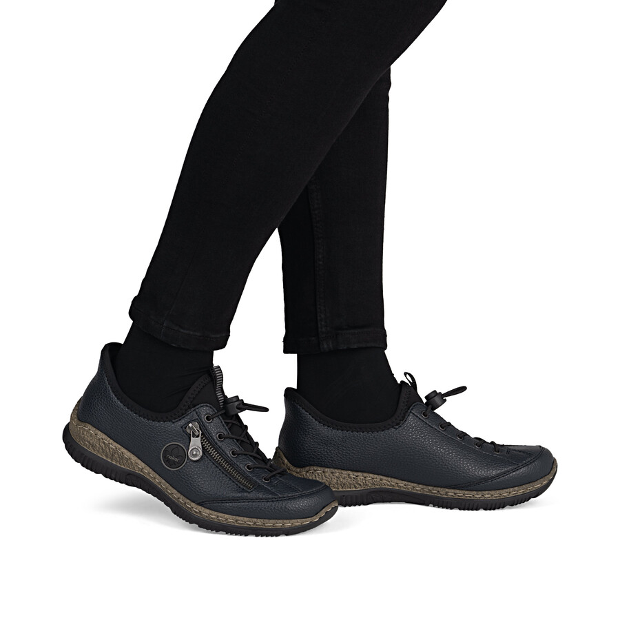 zapatos elásticos azules para mujer rieker n3267-15