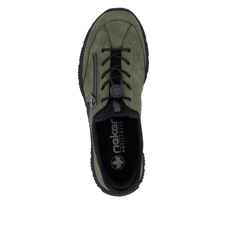 zapatos elásticos verdes para mujer rieker n3267-54