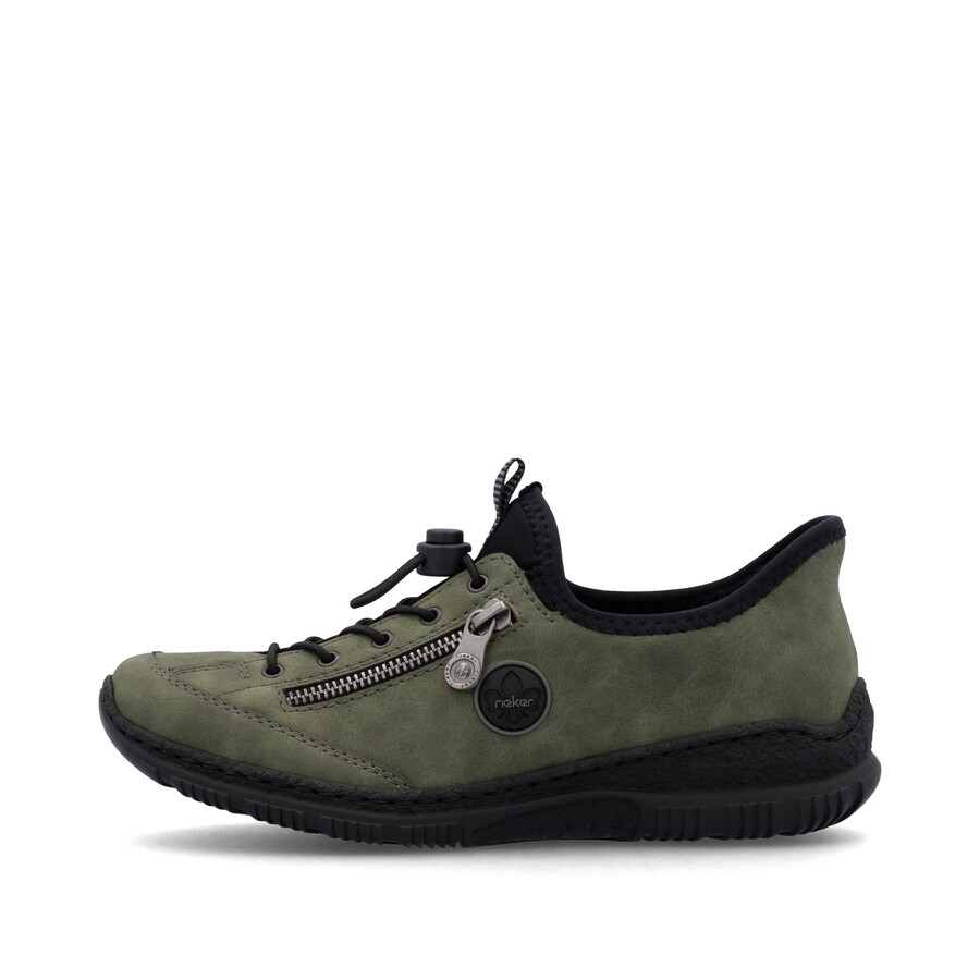 zapatos elásticos verdes para mujer rieker n3267-54
