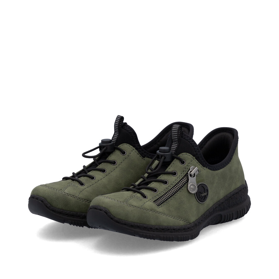 zapatos elásticos verdes para mujer rieker n3267-54