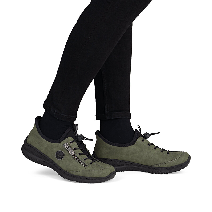 zapatos elásticos verdes para mujer rieker n3267-54