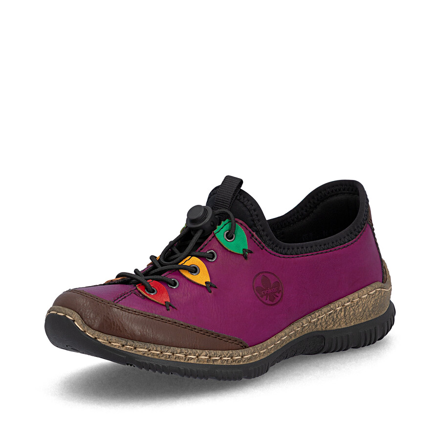 zapatos elásticos rosas para mujer rieker n3271-30