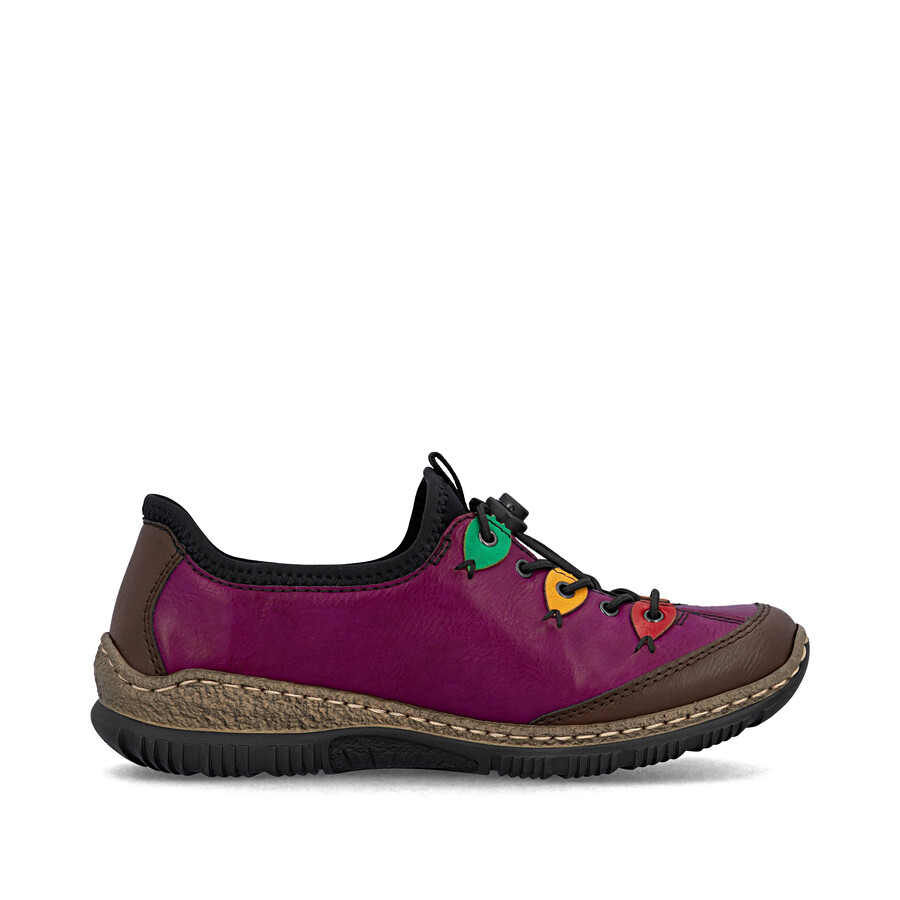 zapatos elásticos rosas para mujer rieker n3271-30