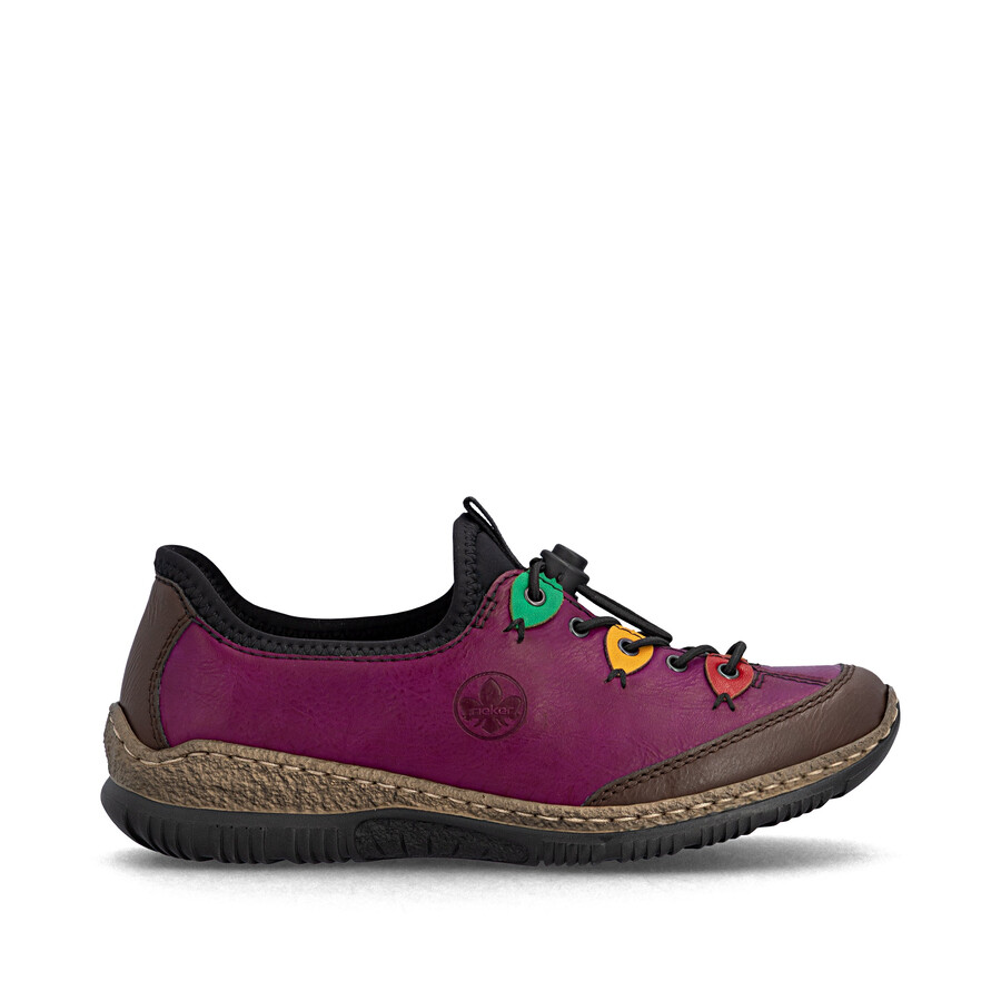 zapatos elásticos rosas para mujer rieker n3271-30