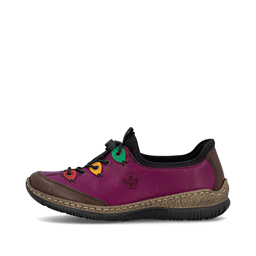 zapatos elásticos rosas para mujer rieker n3271-30