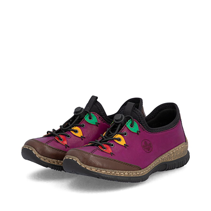 zapatos elásticos rosas para mujer rieker n3271-30