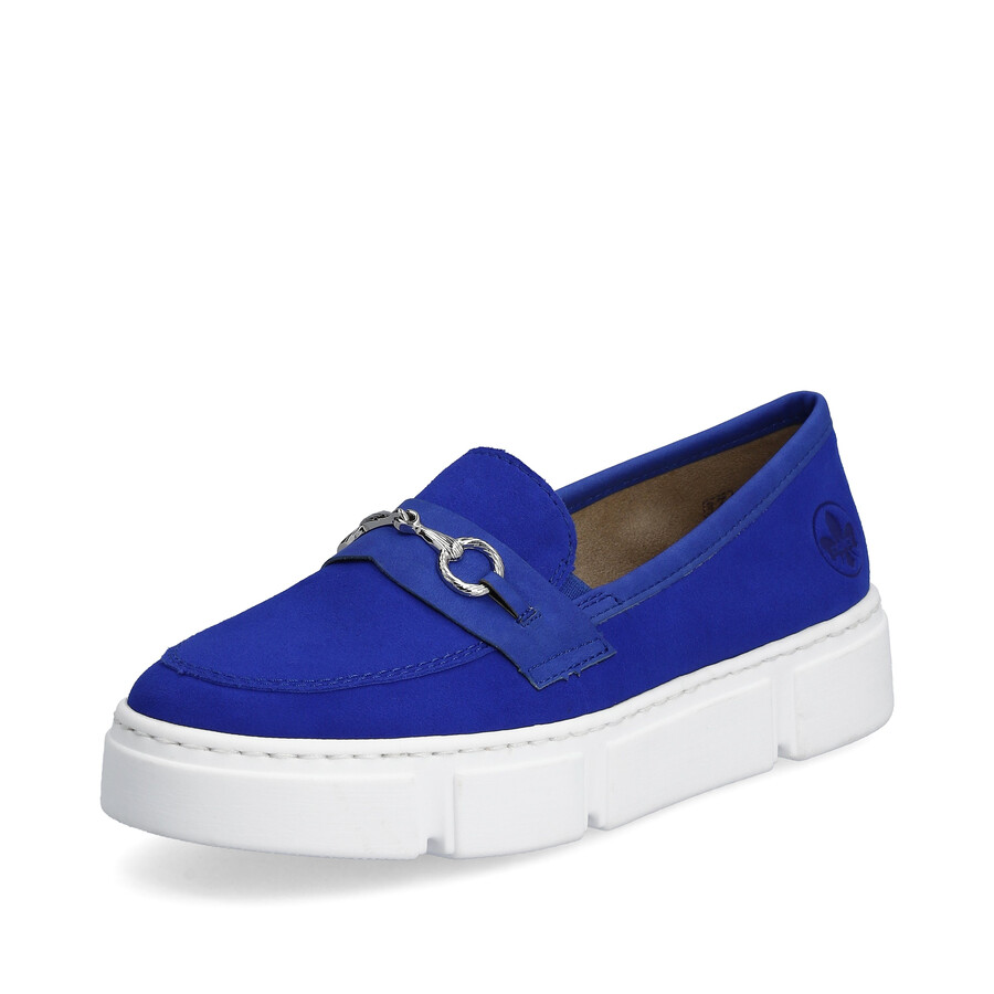 zapatos elásticos azules para mujer rieker n5956-14