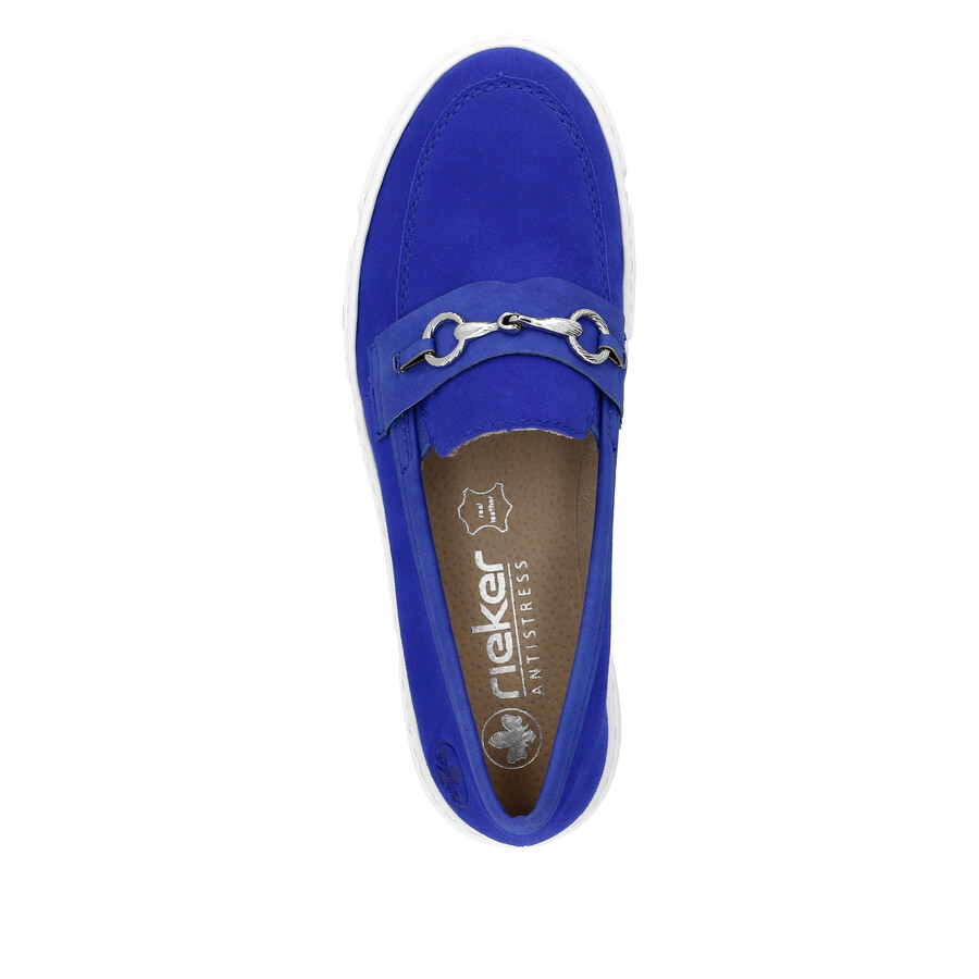 zapatos elásticos azules para mujer rieker n5956-14