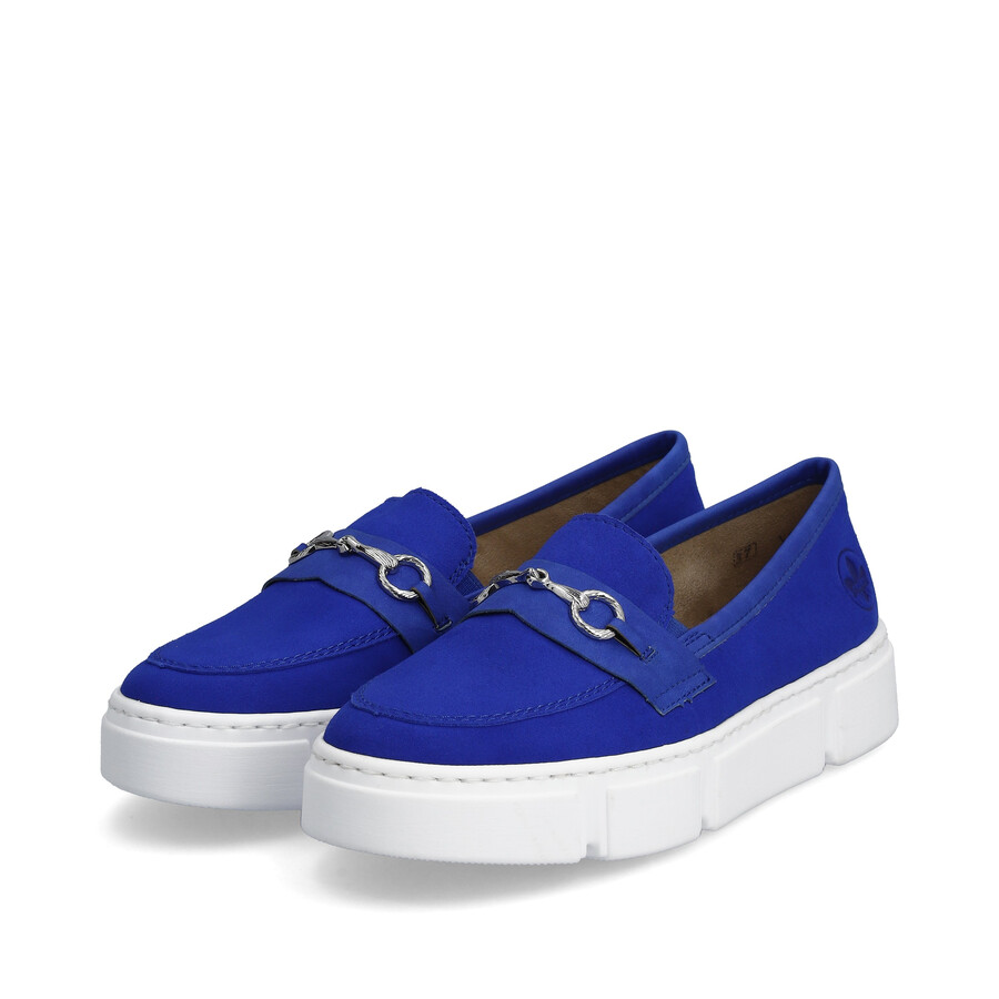 zapatos elásticos azules para mujer rieker n5956-14