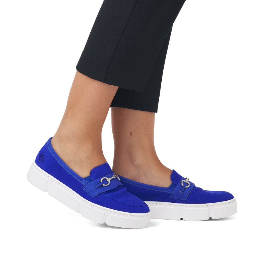 zapatos elásticos azules para mujer rieker n5956-14