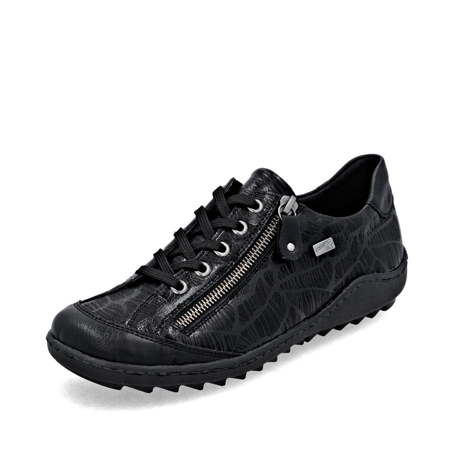 zapatos negros con cremallera para mujer remonte r1402-00