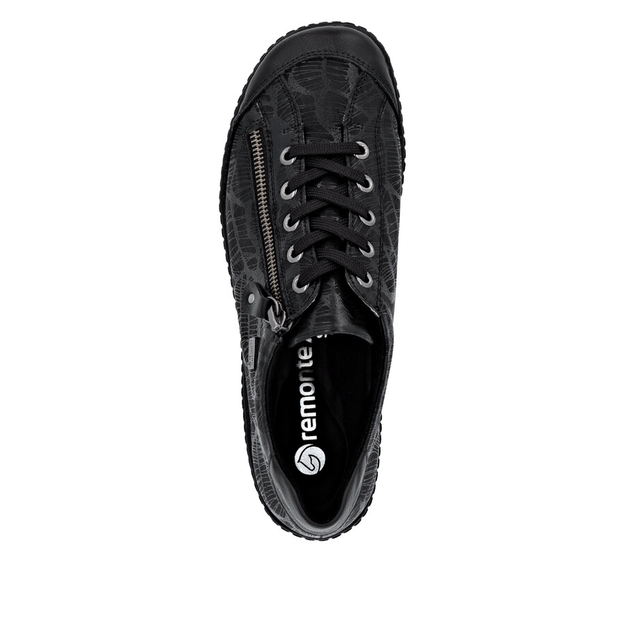 zapatos negros con cremallera para mujer remonte r1402-00
