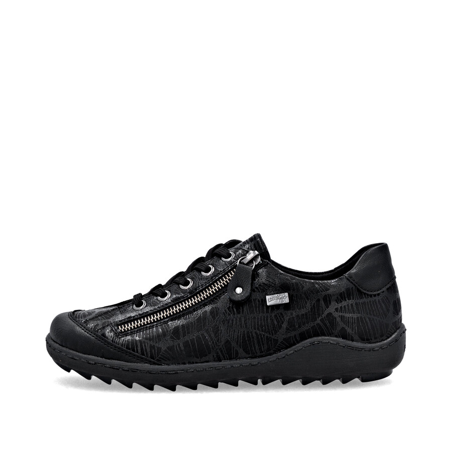 zapatos negros con cremallera para mujer remonte r1402-00