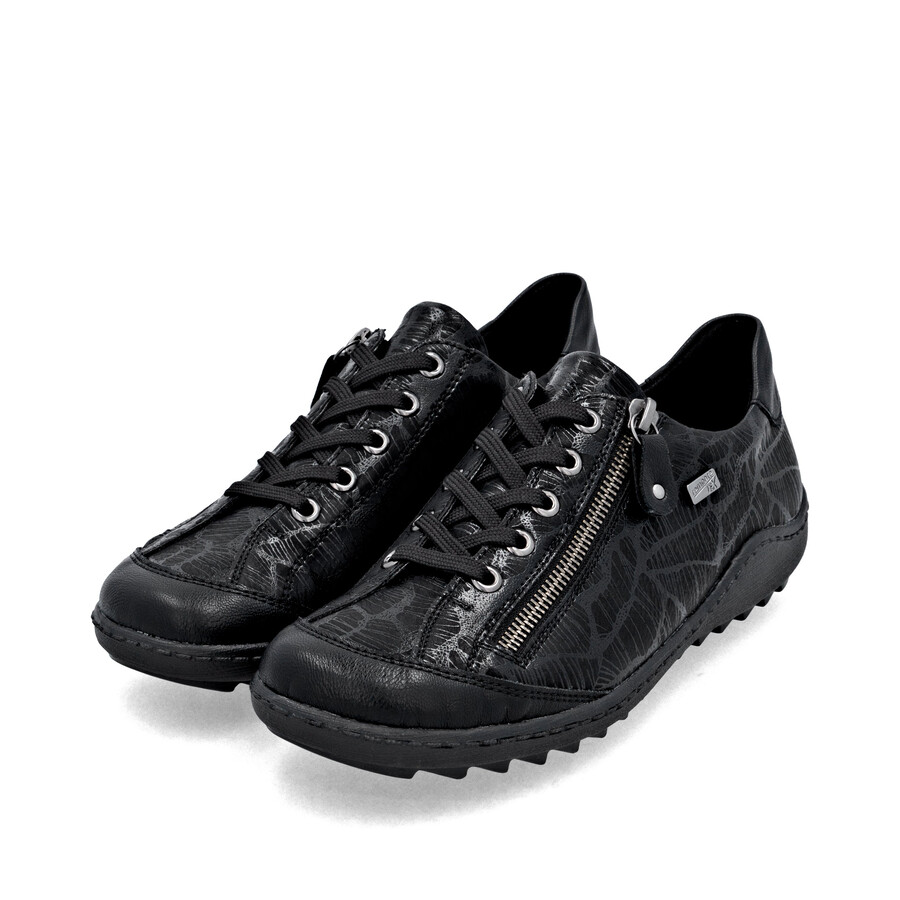 zapatos negros con cremallera para mujer remonte r1402-00