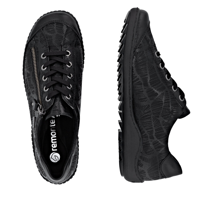 zapatos negros con cremallera para mujer remonte r1402-00