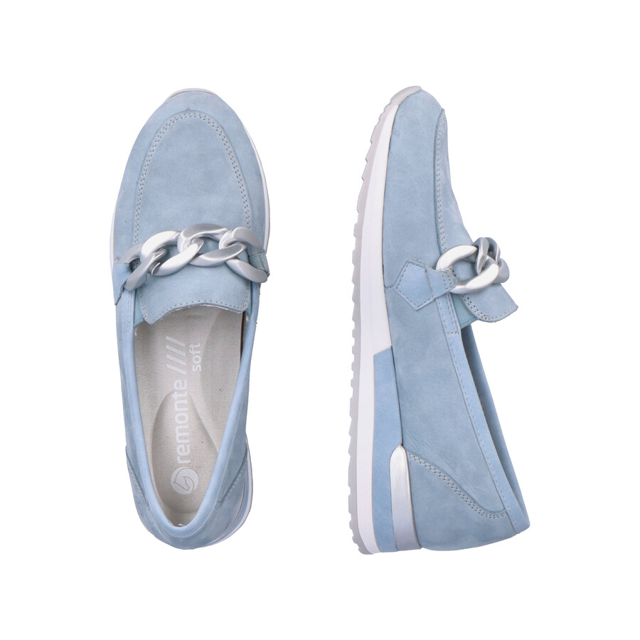 zapatos elásticos azules para mujer remonte r2544-10