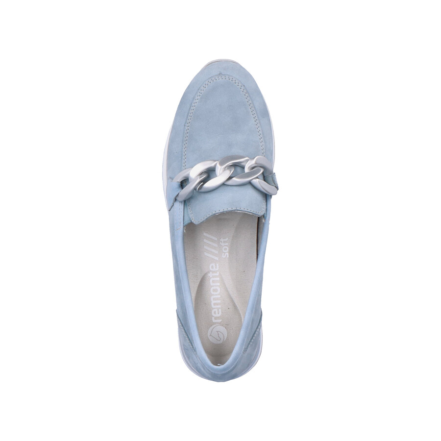 zapatos elásticos azules para mujer remonte r2544-10